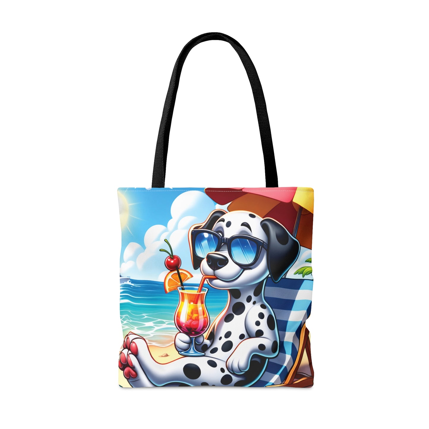 Tote Bag, Dog on Beach, Dalmatian, Tote bag, awd-1209