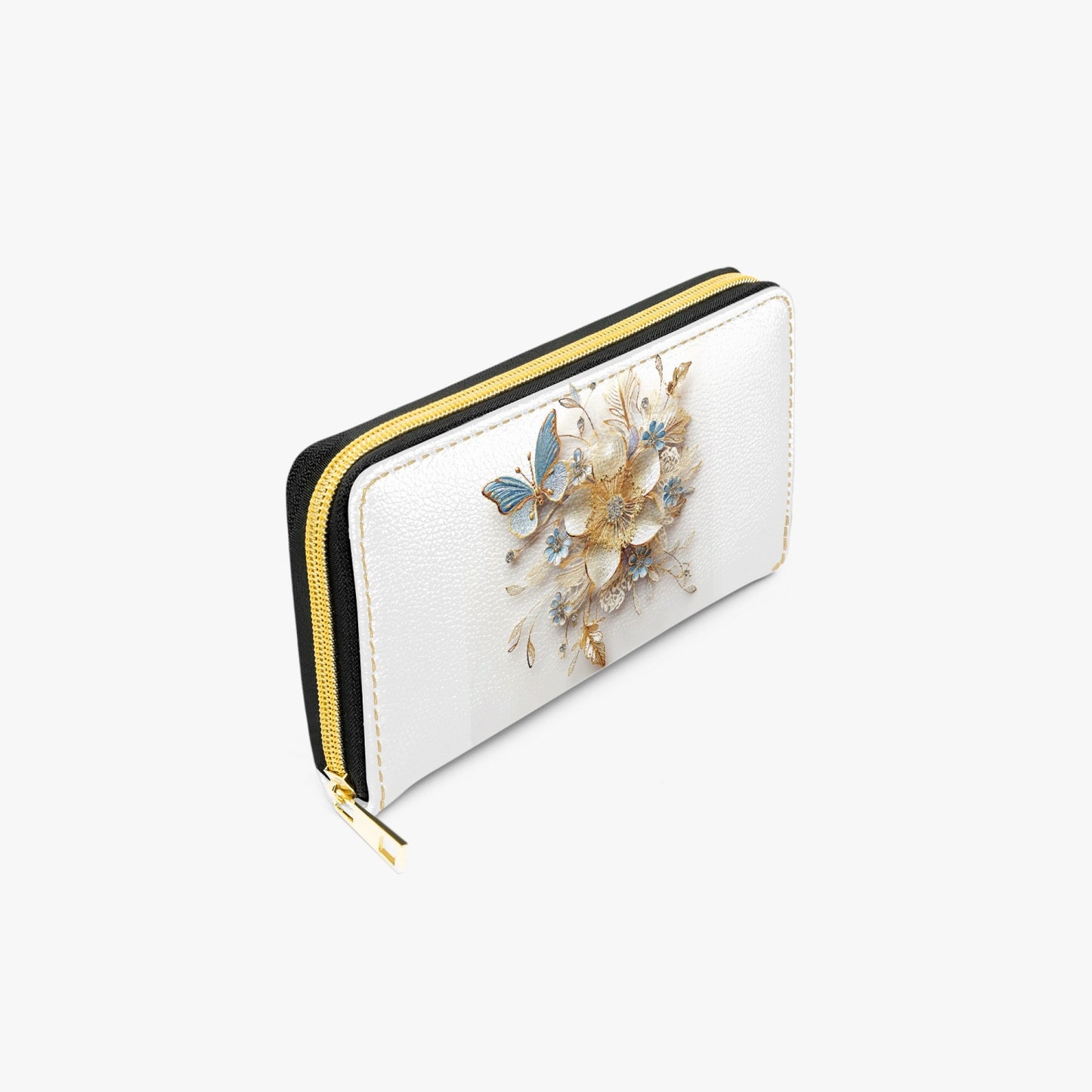 Long Type Zipper Purse - Floral