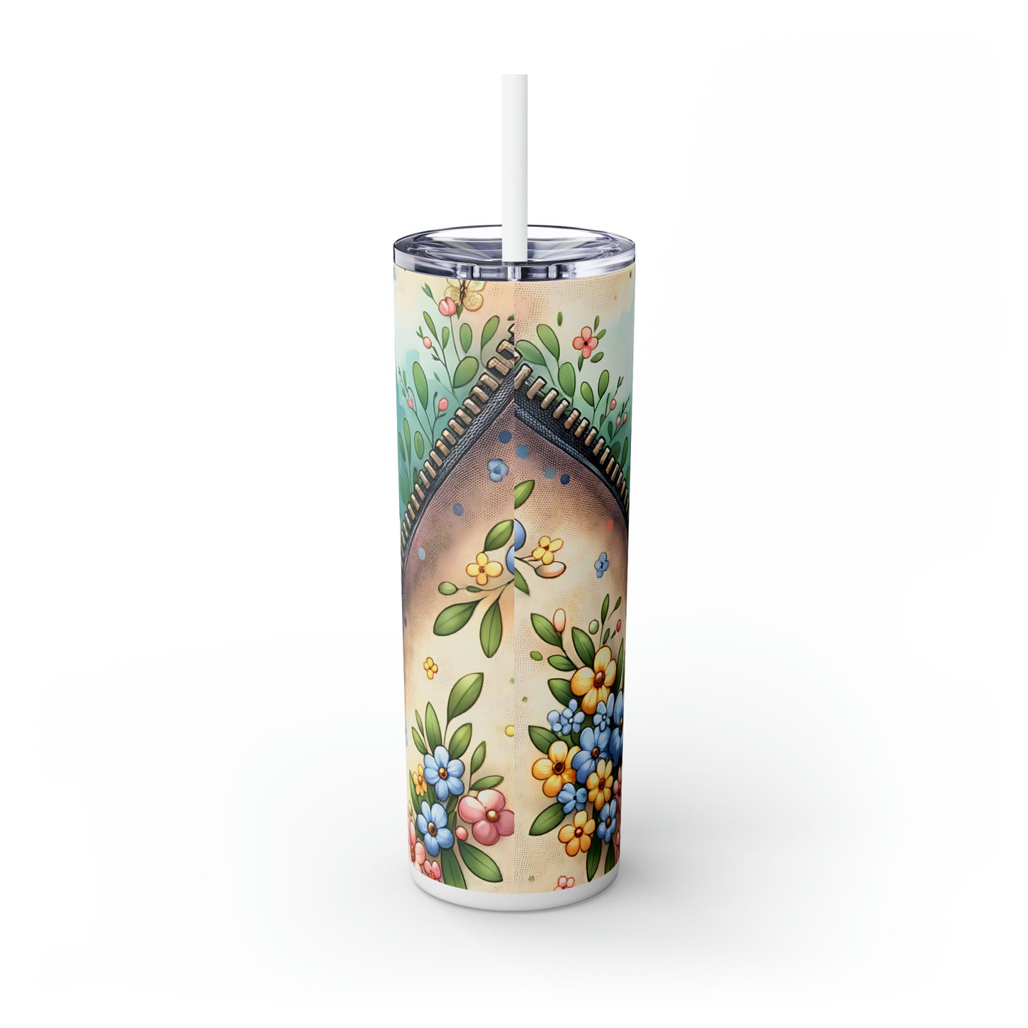 Skinny Tumbler with Straw, 20oz, Easter, Owl, awd-1302