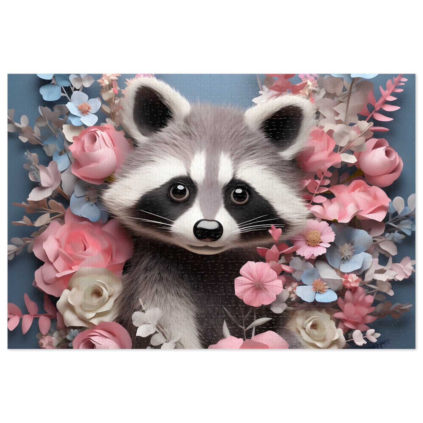 Puzzle, Racoon, Personalised/Non-Personalised (30, 110, 252, 500,1000-Piece) awd-563