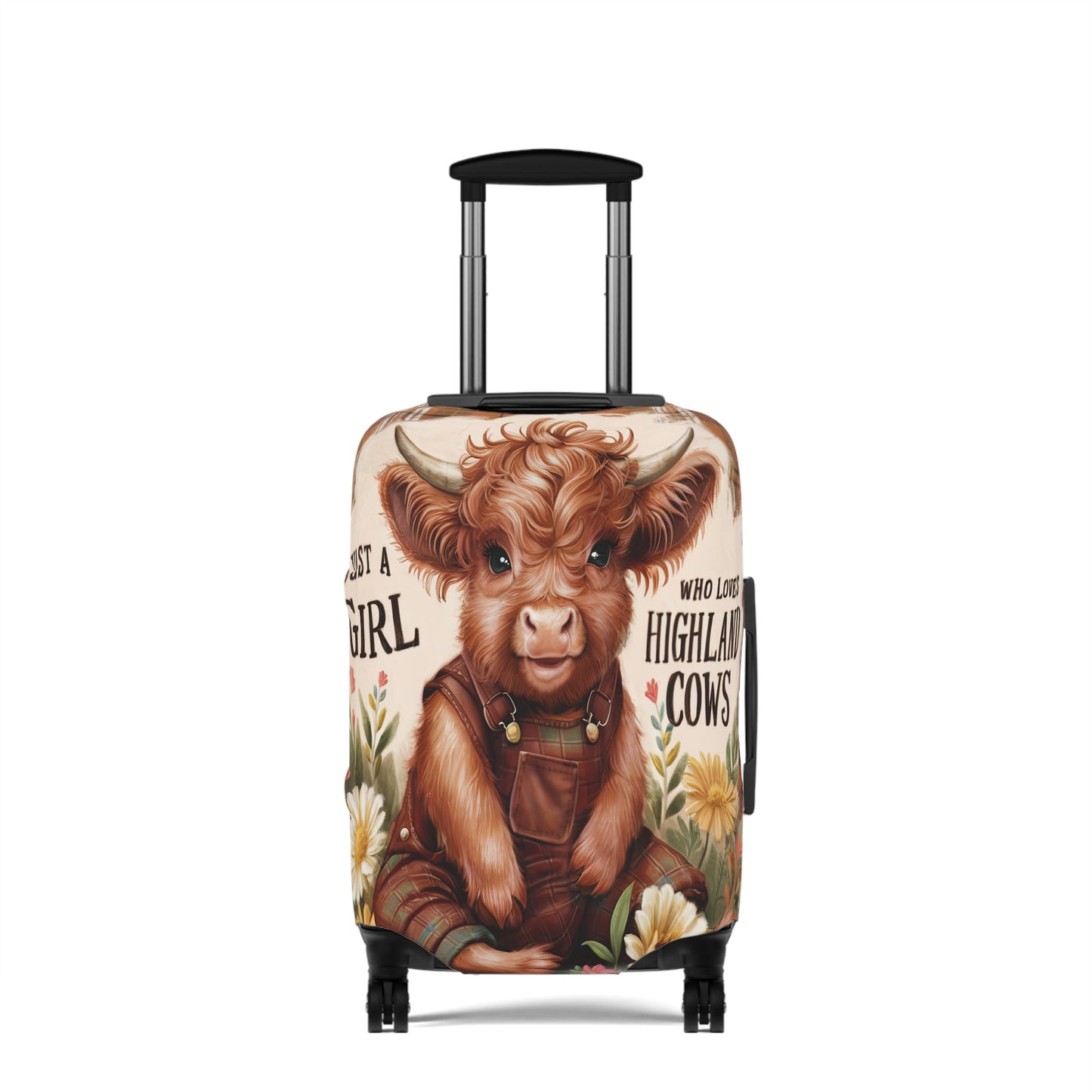 Luggage Cover, Just a Girl who Loves Highland Cows, awd-3093