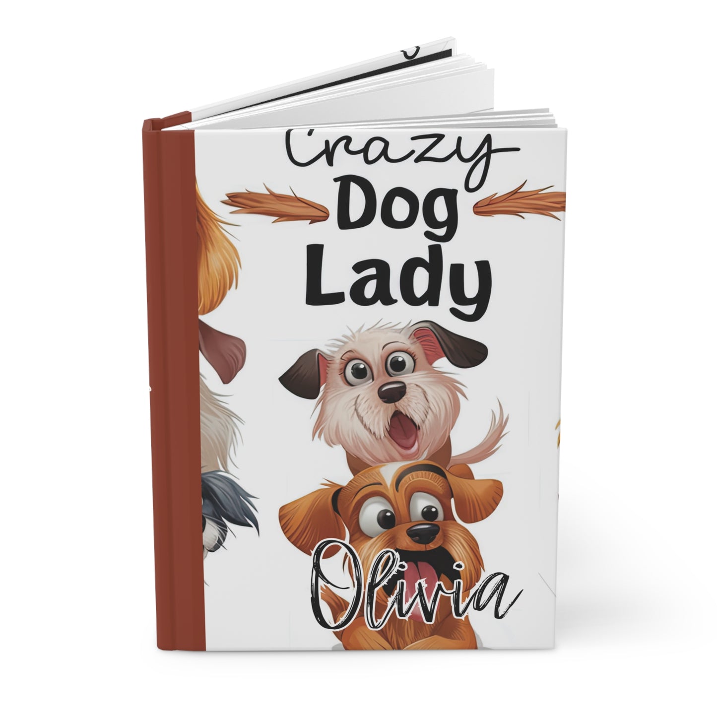 Personalised Hardcover Journal Matte, Dog Lady, awd-1490