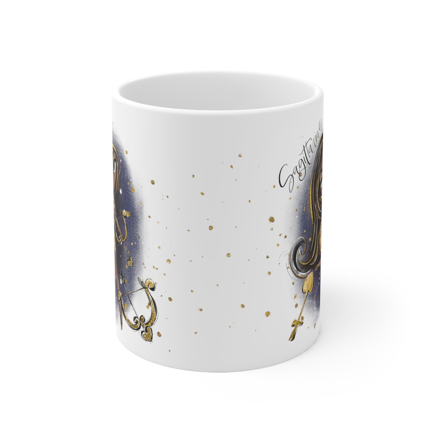 Personalised/Non Personalised Zodiac Sign, Sagittarius, Ceramic Mug 11oz