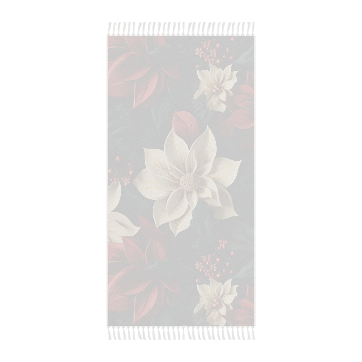 Boho Beach Towel, Poinsettia