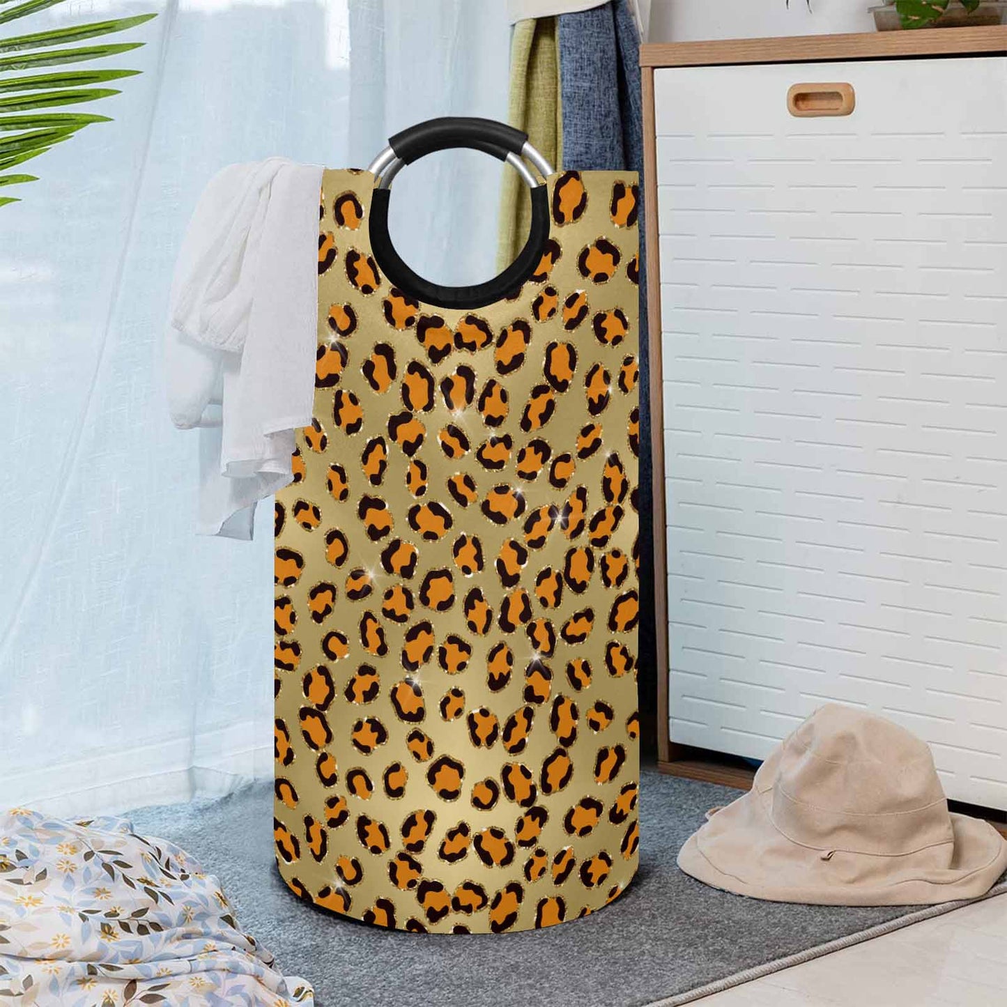 Animal Print 10  Round Laundry Basket