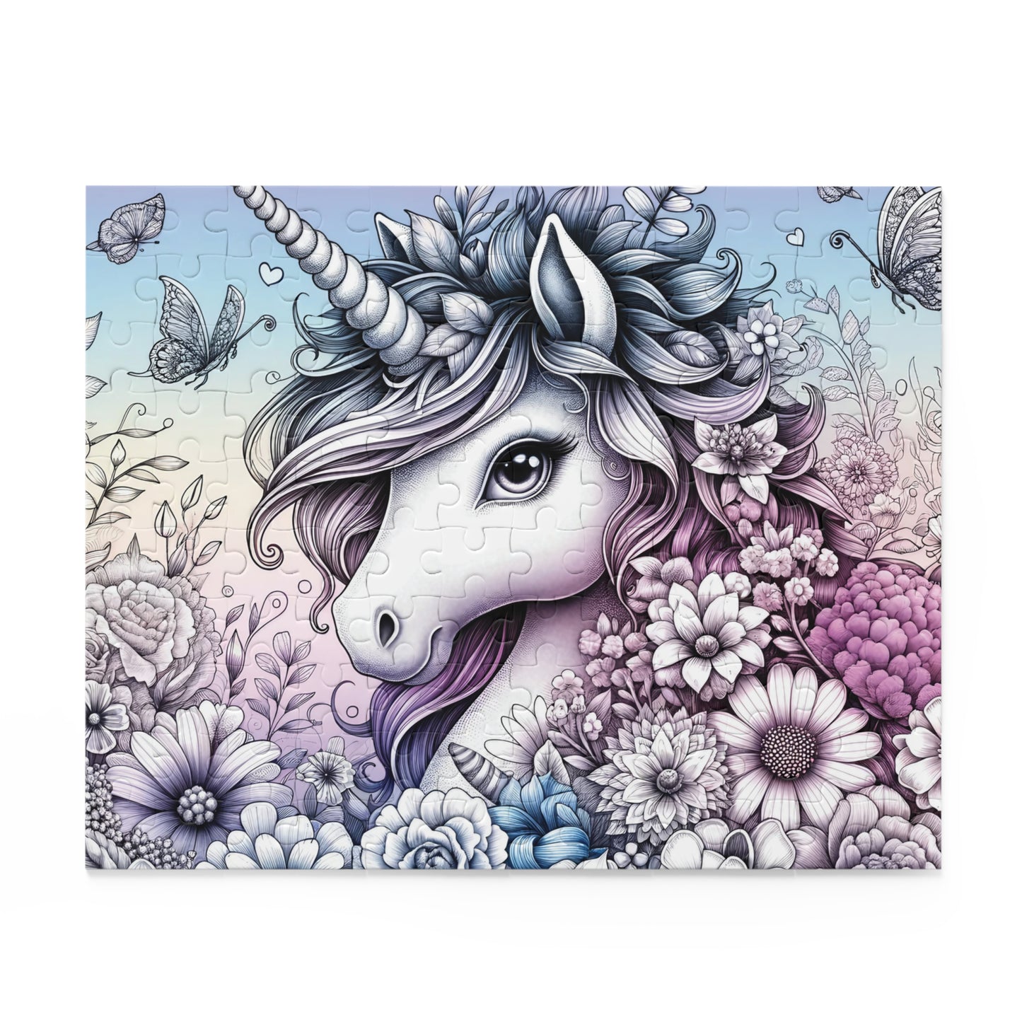 Personalised/Non-Personalised Puzzle, Unicorn (120, 252, 500-Piece)