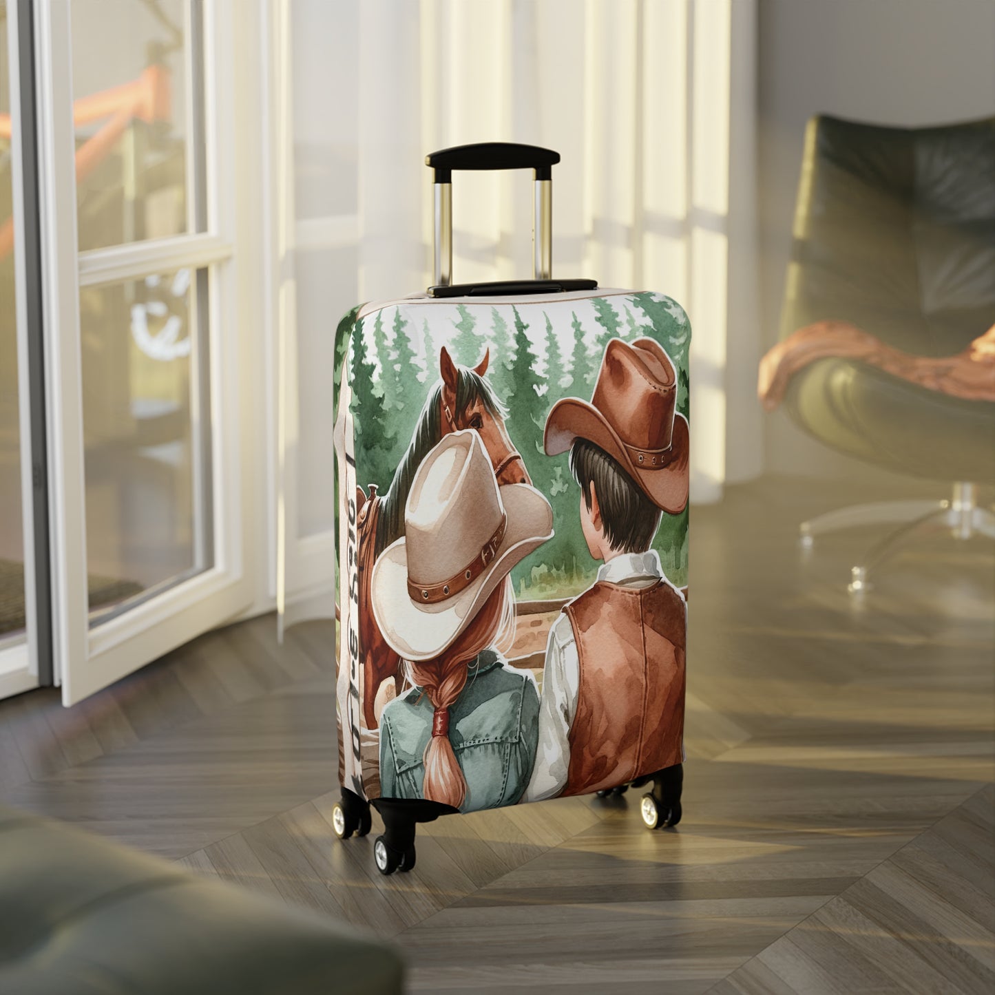 Luggage Cover, Horse, Best friends, awd-1008