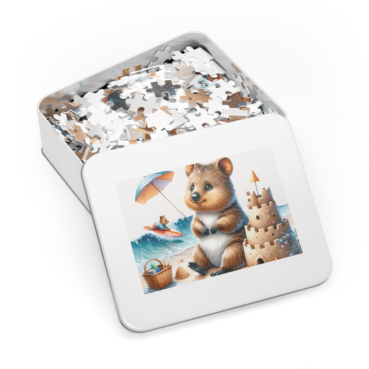 Jigsaw Puzzle in Tin, Australian Animals, Quokka, Personalised/Non-Personalised, awd-1325 (30, 110, 252, 500,1000-Piece)