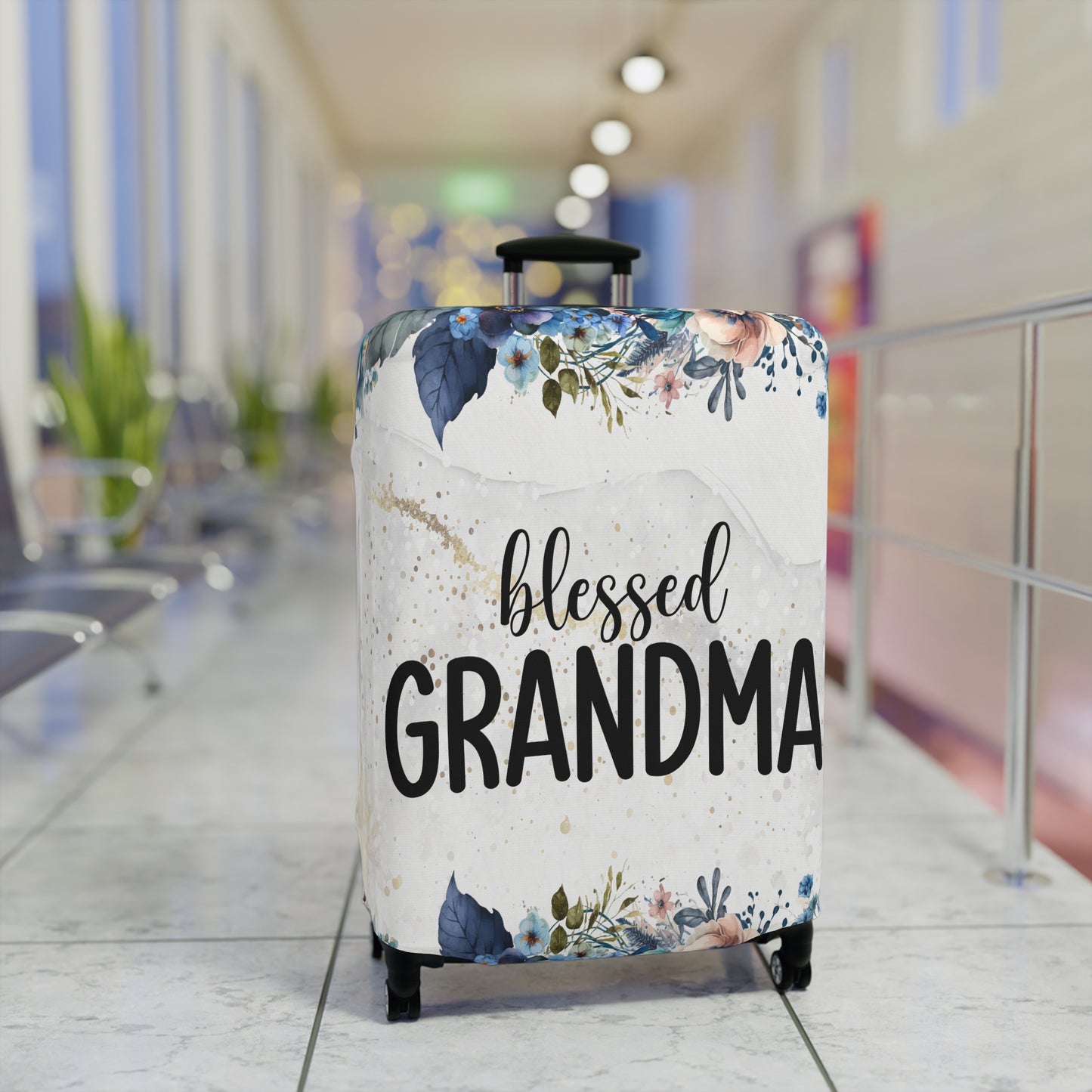 Luggage Cover, Floral, Blessed Grandma, awd-729