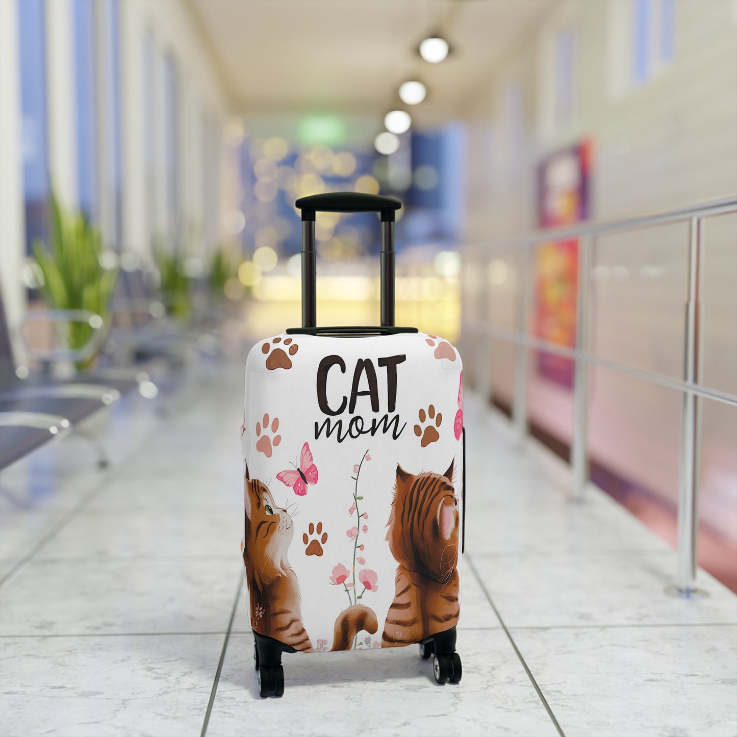 Luggage Cover, Cat Mom, awd-1472