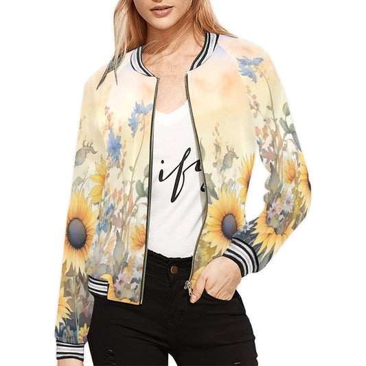 Sunflowers Wildflowers awd343 Bomber Jacket for Women