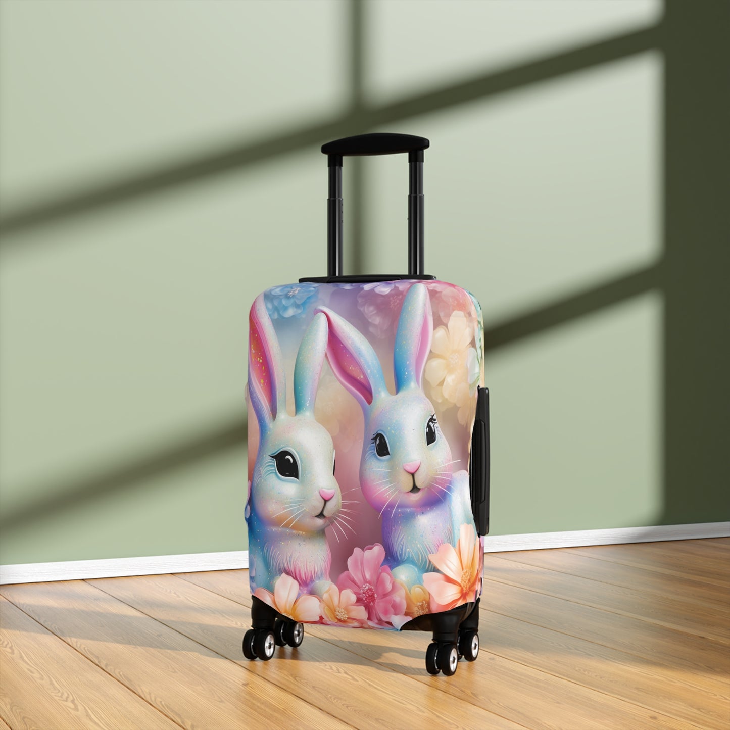 Luggage Cover, Easter, Floral Rabbits, awd-703