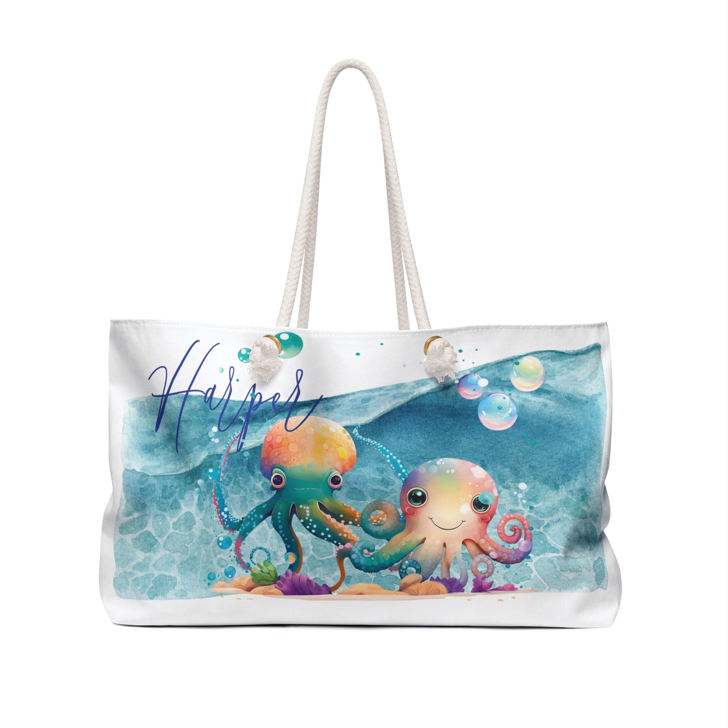 Personalised Weekender Bag, Octopus, Large Weekender Bag, Beach Bag, Personalised/Non Personalised