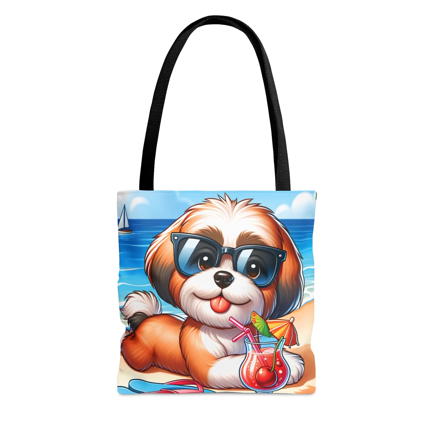 Tote Bag, Dog on Beach, Lhasa Apso, Tote bag,  awd-1220