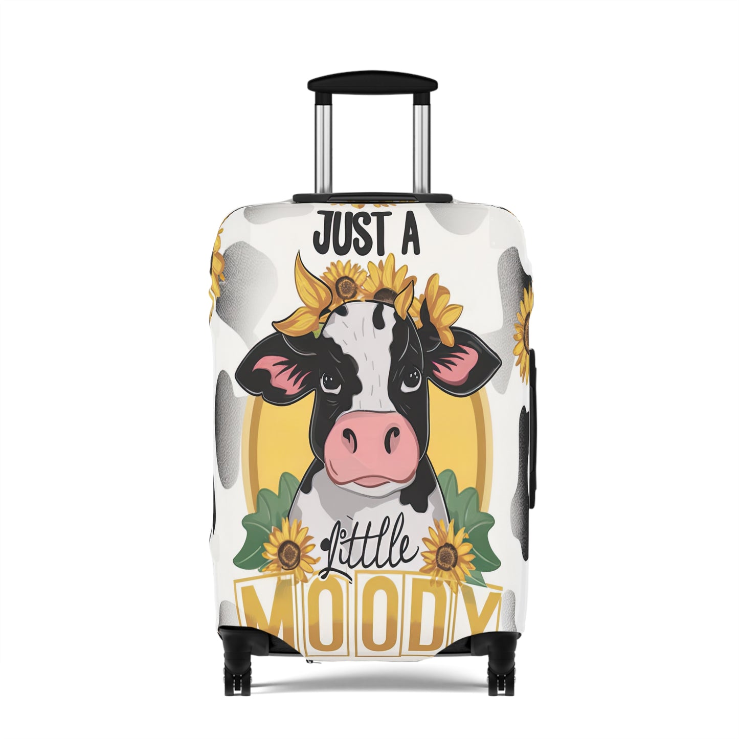 Luggage Cover, Cow, Just a Little Moody, awd-1697