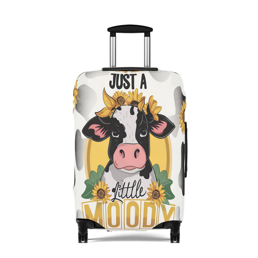 Luggage Cover, Cow, Just a Little Moody, awd-1697