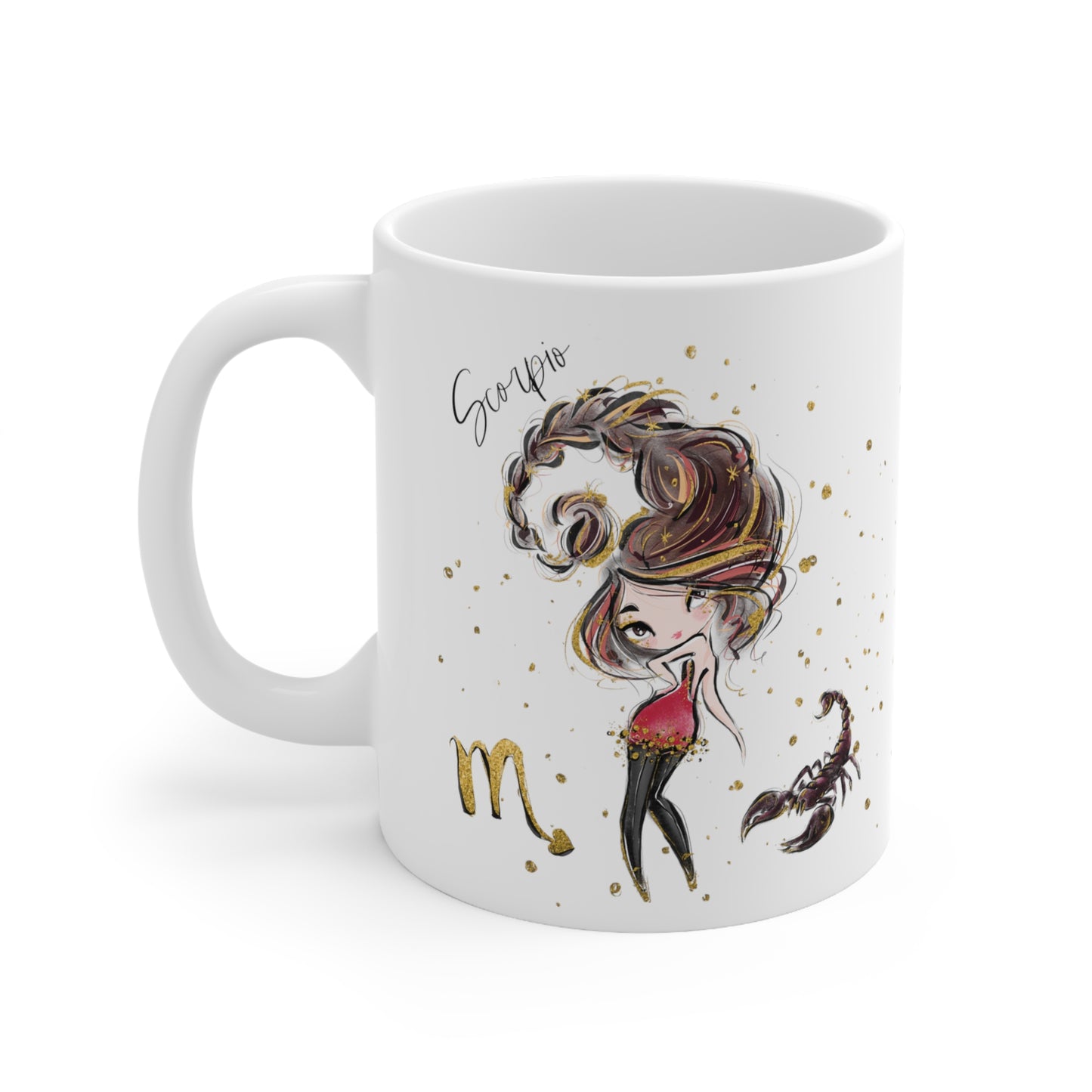 Personalised/Non Personalised Zodiac Sign, Scorpio, Ceramic Mug 11oz