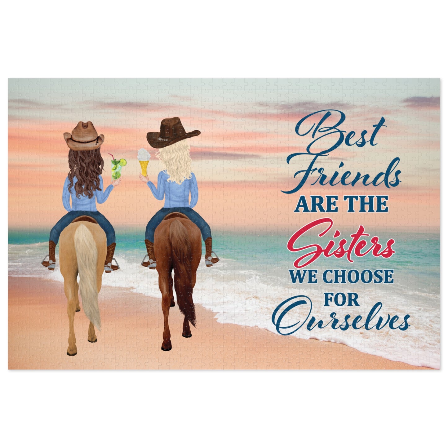 Jigsaw Puzzle, Western, Best Friends are the Sisters we Choose for Ourselves, Personalised/Non-Personalised (30, 110, 252, 500,1000-Piece)