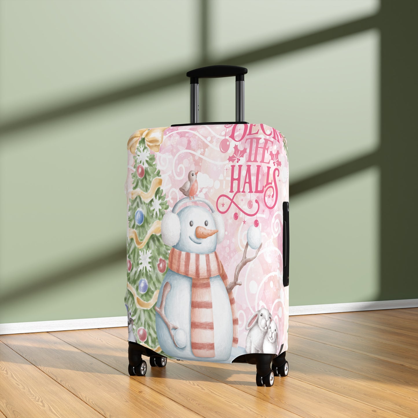 Luggage Cover, Christmas, Snowman, Deck the Halls, awd-049