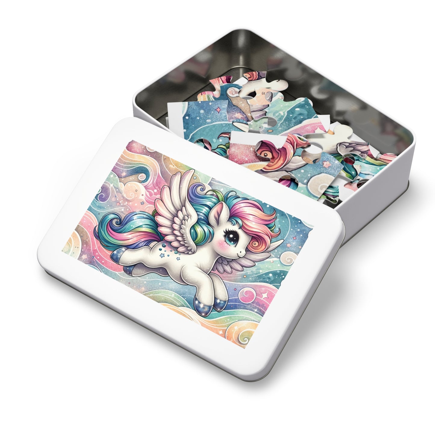 Puzzle, Rainbow Unicorn, Personalised/Non-Personalised (30, 110, 252, 500,1000-Piece) awd-645