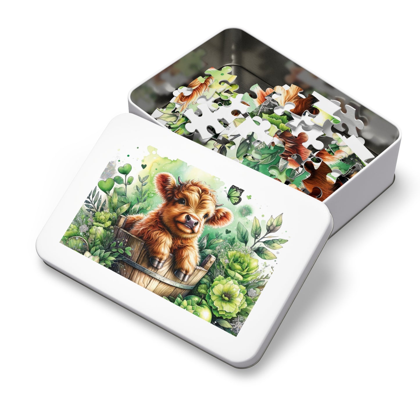 Jigsaw Puzzle, Highland Cow, Personalised/Non-Personalised (30, 110, 252, 500,1000-Piece)