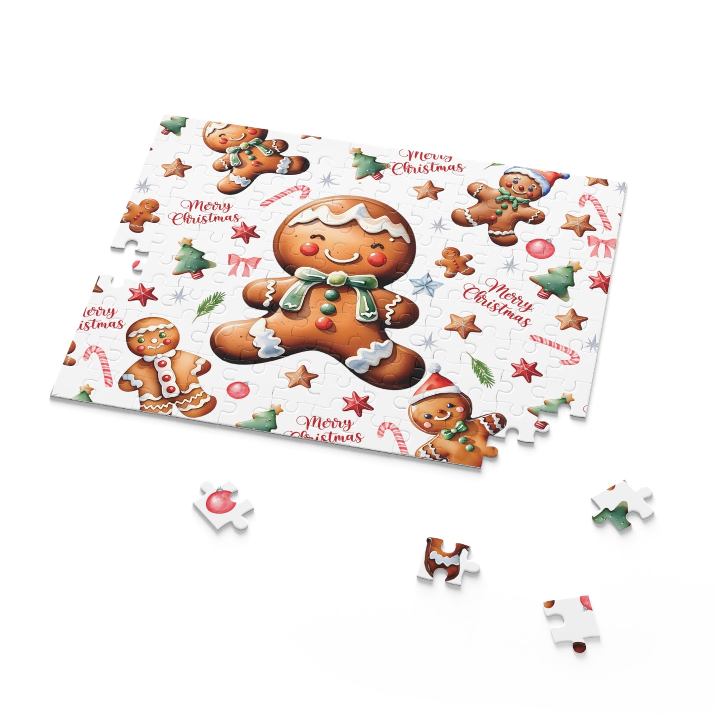 Personalised/Non-Personalised Puzzle, Christmas, Gingerbread Men (120, 252, 500-Piece)