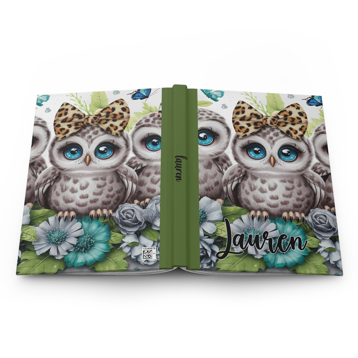 Personalised Hardcover Journal Matte, Owls, awd-1469