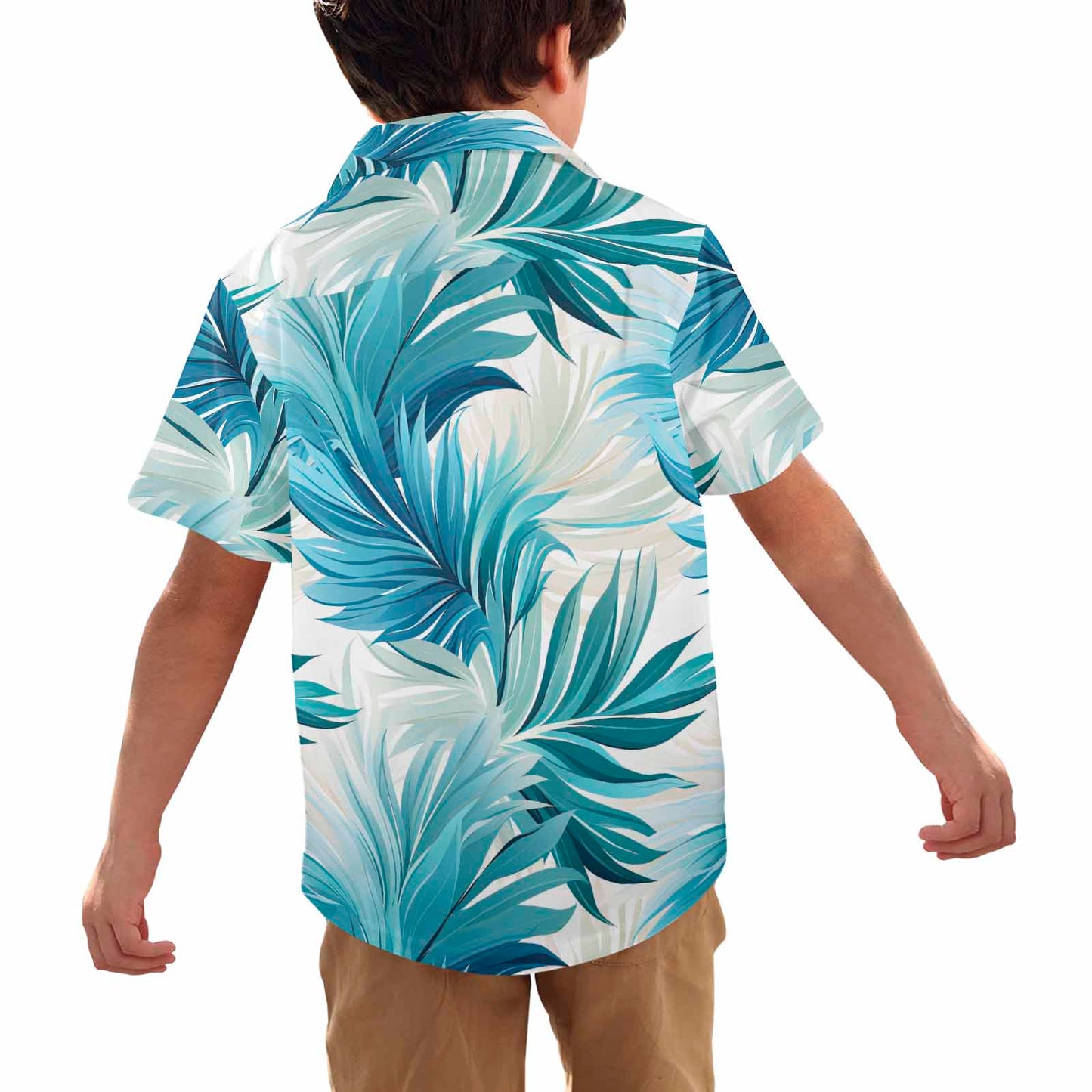 Blue Palms  Little Boys Hawaiian Shirt