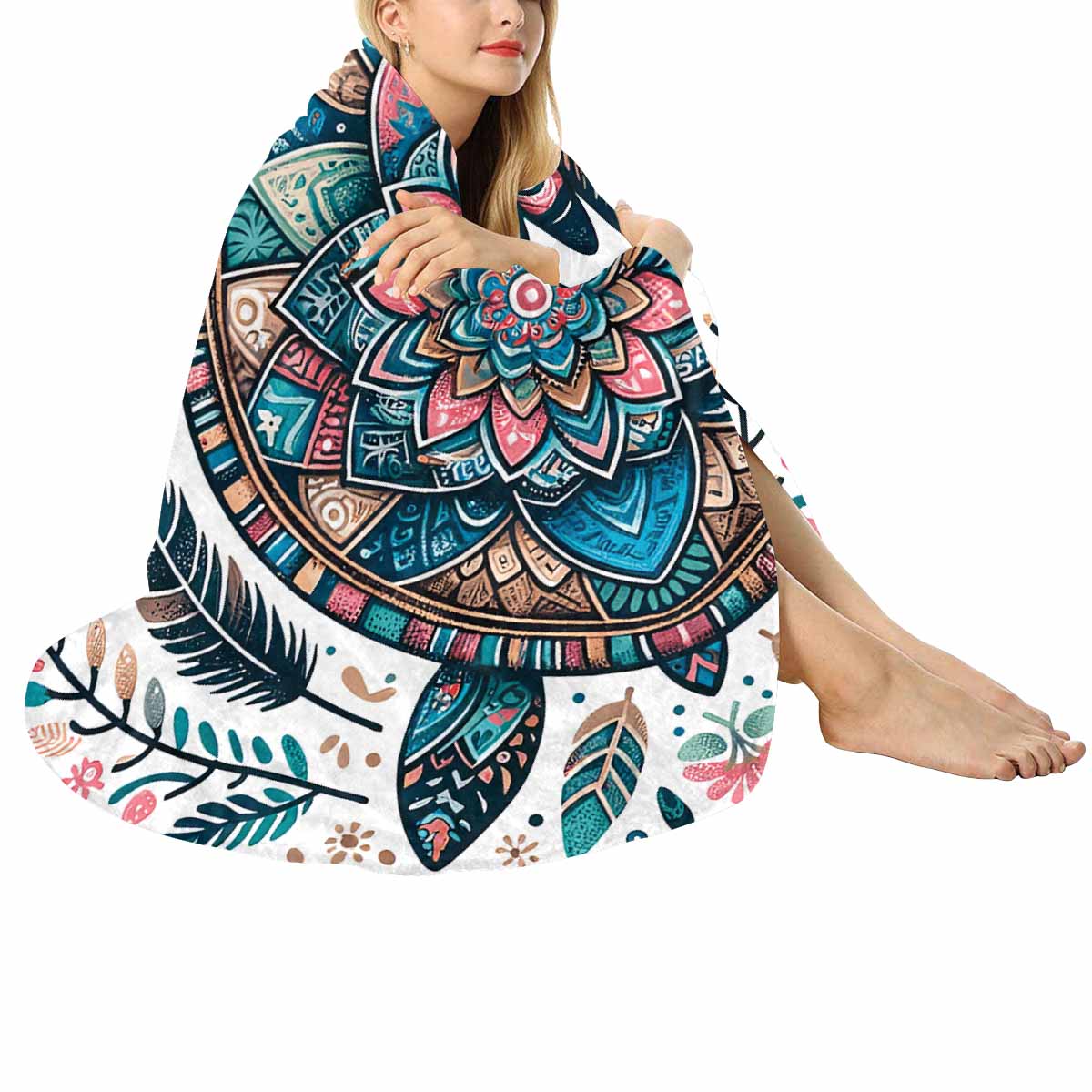 Mandella_Turtle_Awd35150  Circular Micro Fleece Blanket 60"