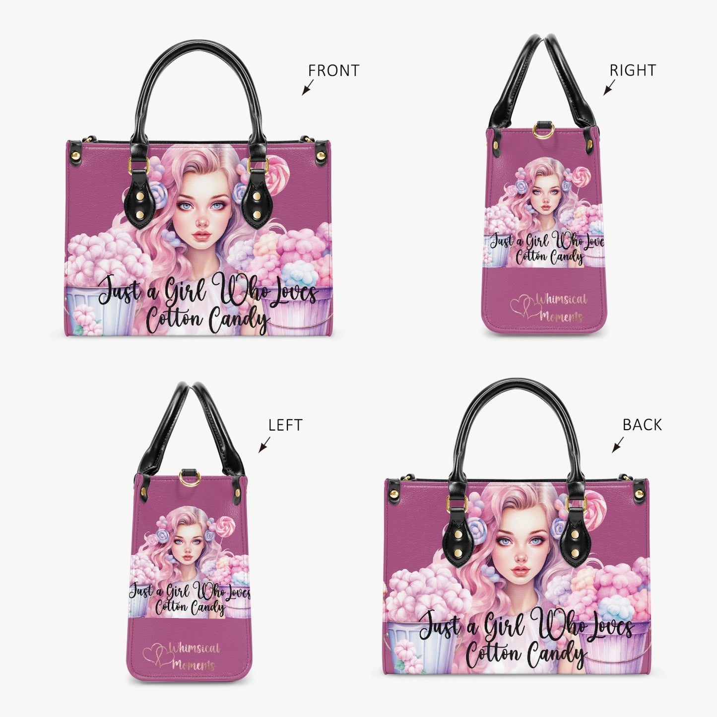 Women's Tote Bag - Just a Girl Who Loves Cotton Candy