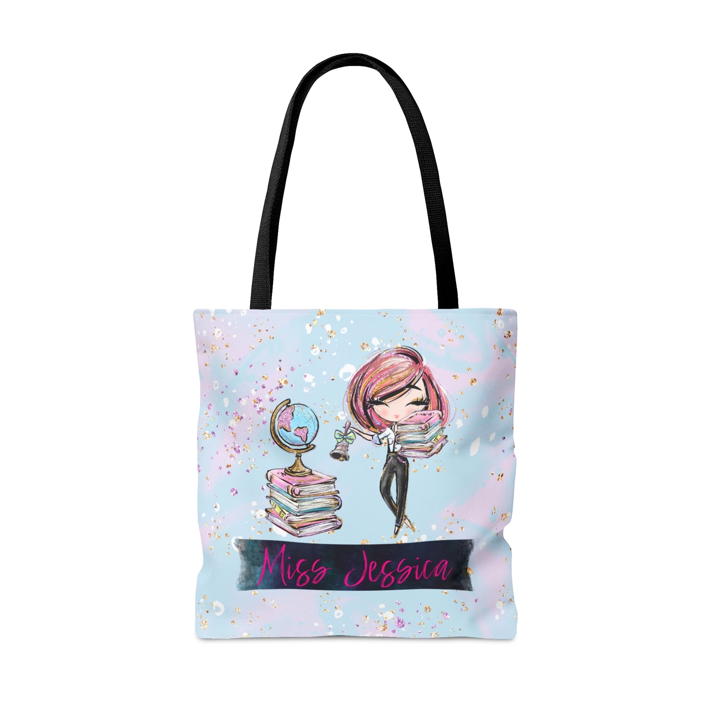 Teacher Books and Bell Tote Bag