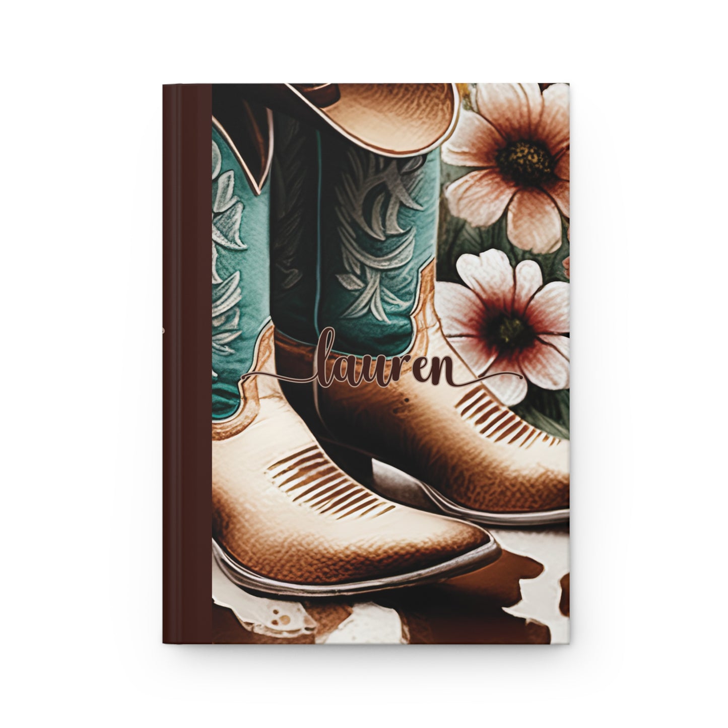 Personalised Hardcover Journal Matte, Country and Western,  Country Boots awd-1725