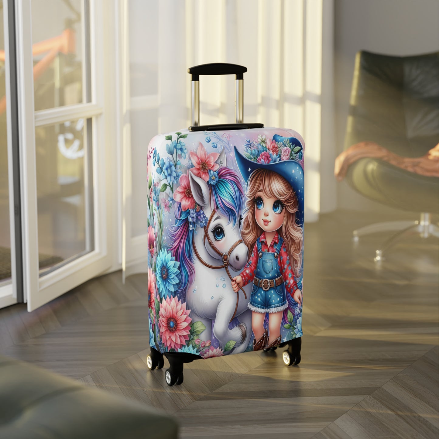 Luggage Cover, Just a Girl who Loves Horses, awd-3071