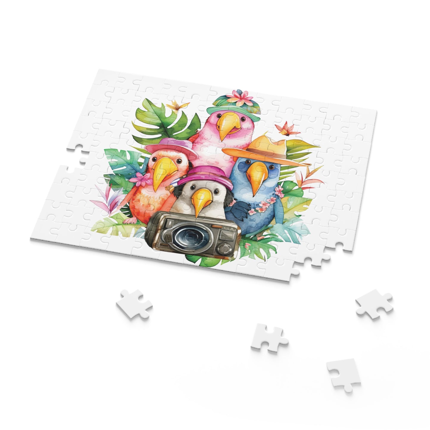 Personalised/Non-Personalised Puzzle, Tropical Parrot (120, 252, 500-Piece)