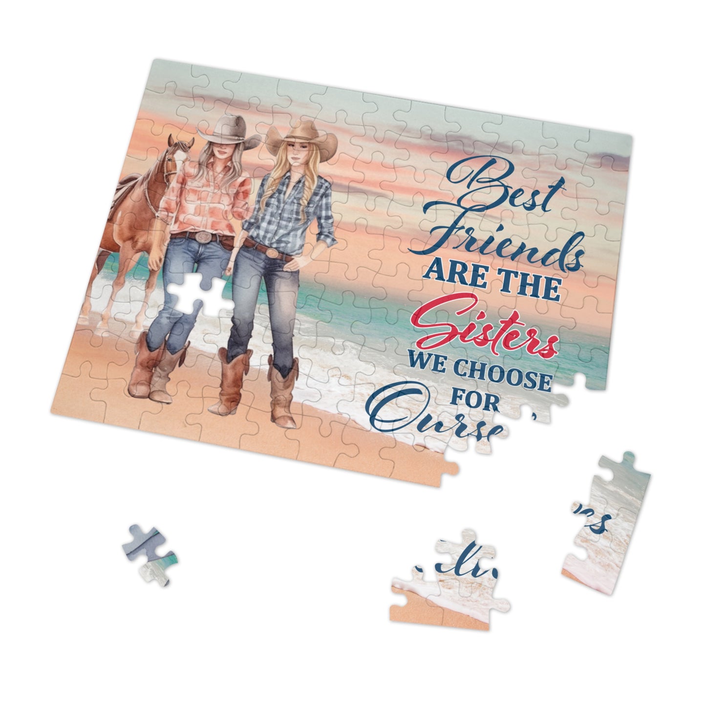 Jigsaw Puzzle, Western, Best Friends are the Sisters we Choose for Ourselves, Personalised/Non-Personalised (30, 110, 252, 500,1000-Piece)