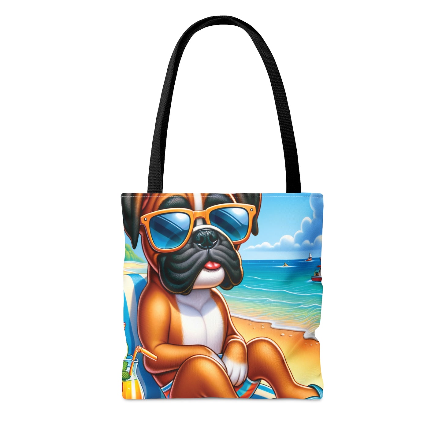 Tote Bag, Dog on Beach, Boxer, Tote bag,  awd-1102