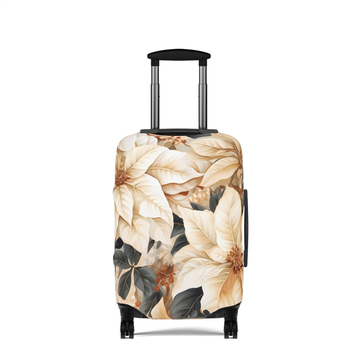 Luggage Cover, Cream Poinsettia