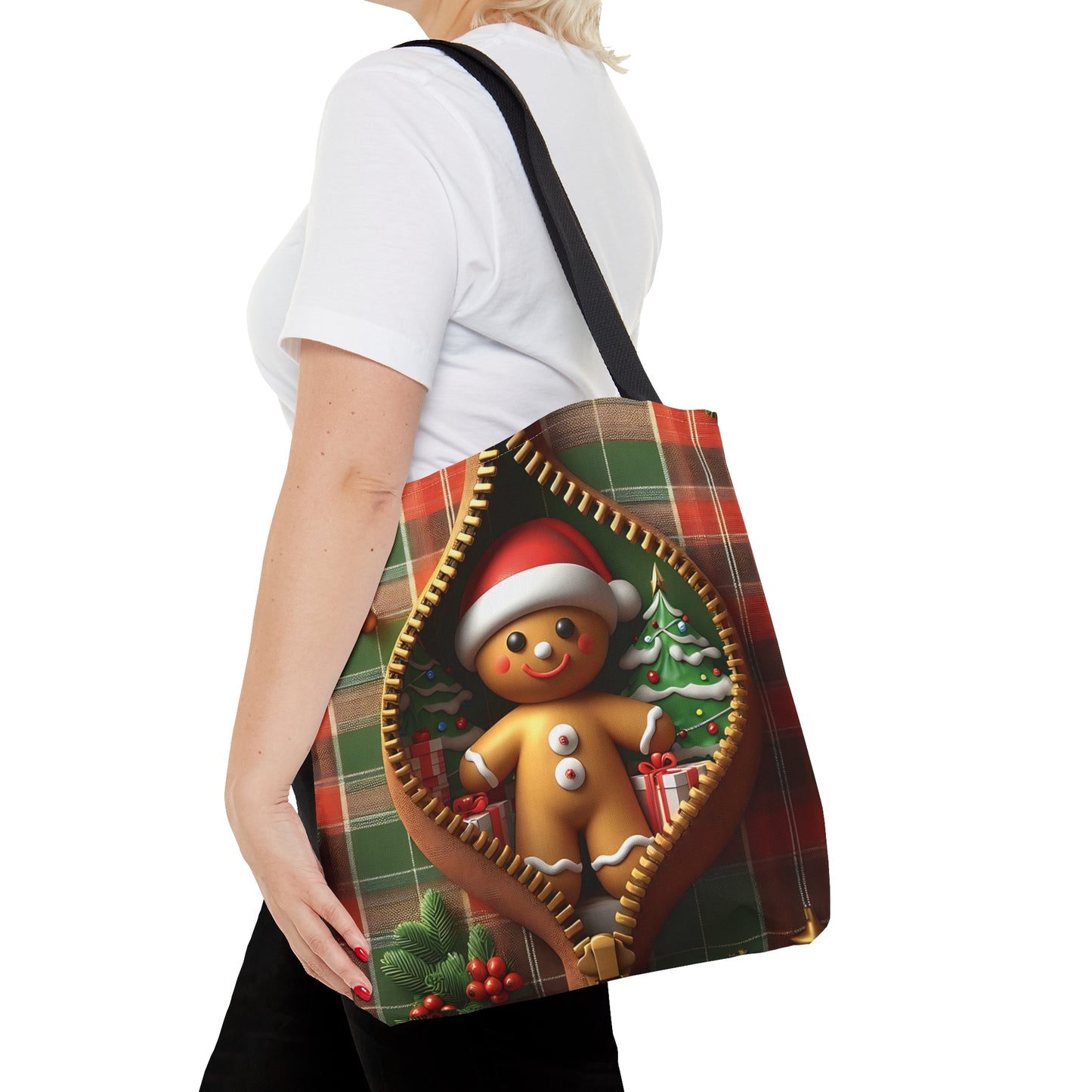 Tote Bag, Christmas, Gingerbread Man