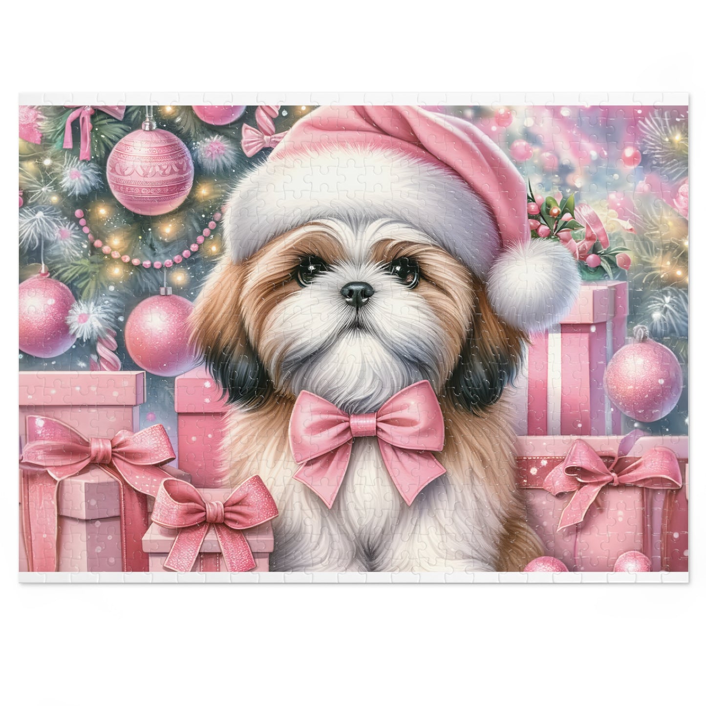 Jigsaw Puzzle, Christmas, Shiatzu, Personalised/Non-Personalised (30, 110, 252, 500,1000-Piece)