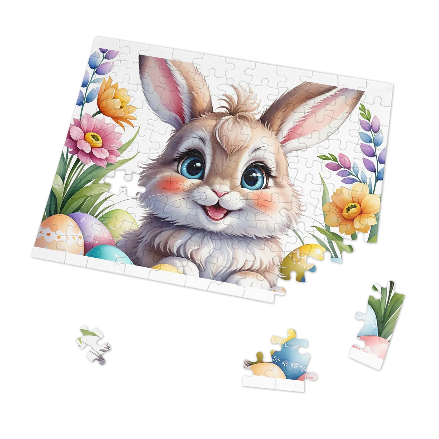 Puzzle, Easter, Rabbit, Personalised/Non-Personalised (30, 110, 252, 500,1000-Piece) awd-653