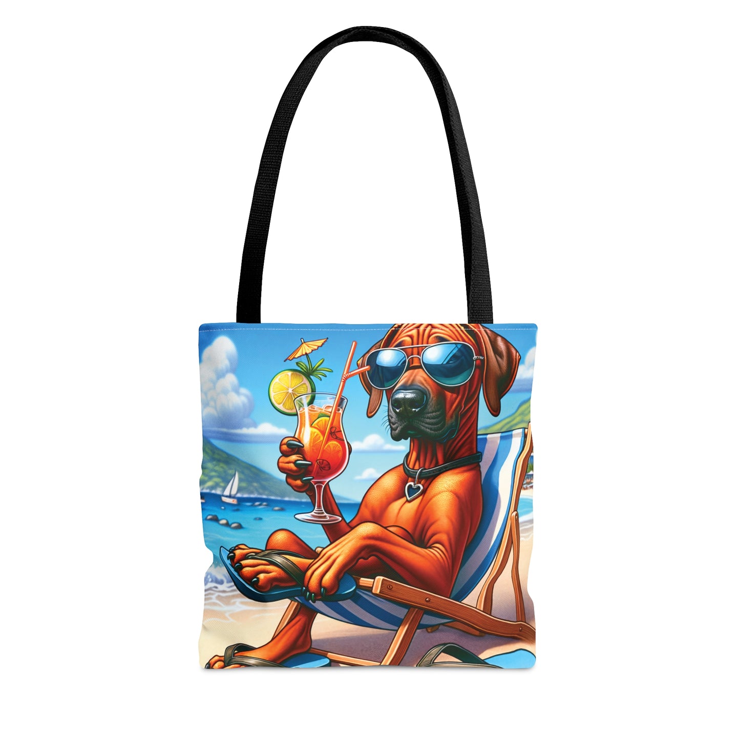 Tote Bag, Dog on Beach, Rhodesian Ridgeback, Tote bag, awd-1239