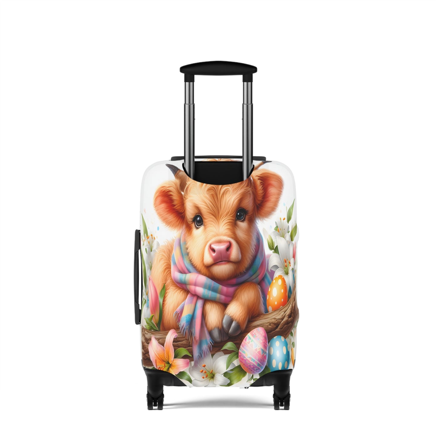 Luggage Cover, Easter, Highland Cow, awd-1621