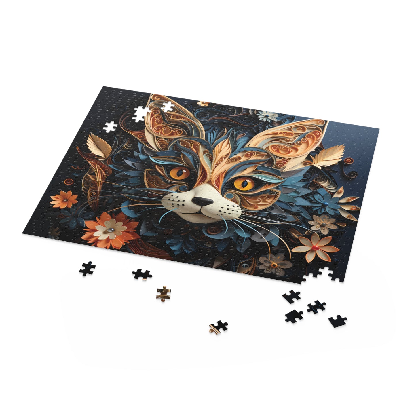 Personalised/Non-Personalised Puzzle, Cat (120, 252, 500-Piece)