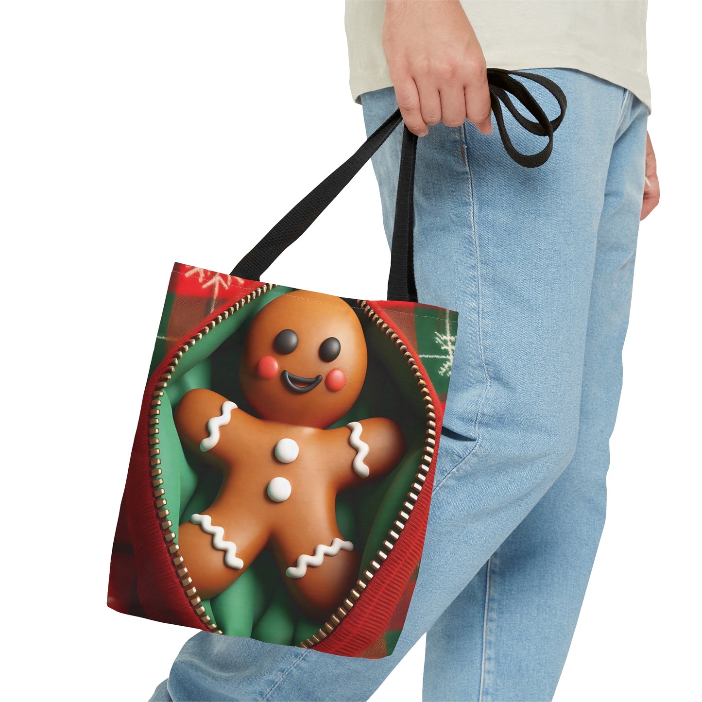 Tote Bag, Christmas, Gingerbread Man