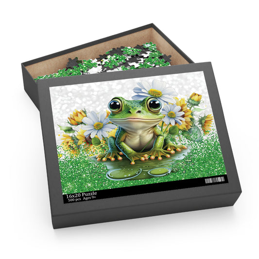 Personalised/Non-Personalised Puzzle, Frog (120, 252, 500-Piece)