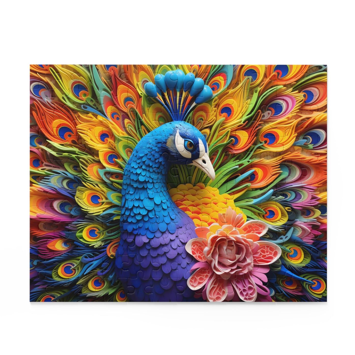 Personalised/Non-Personalised Puzzle, Peacock (120, 252, 500-Piece)