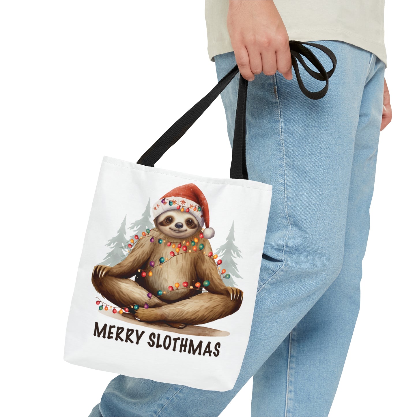 Tote Bag, Christmas, Sloth, Personalised/Non-Personalised Tote bag