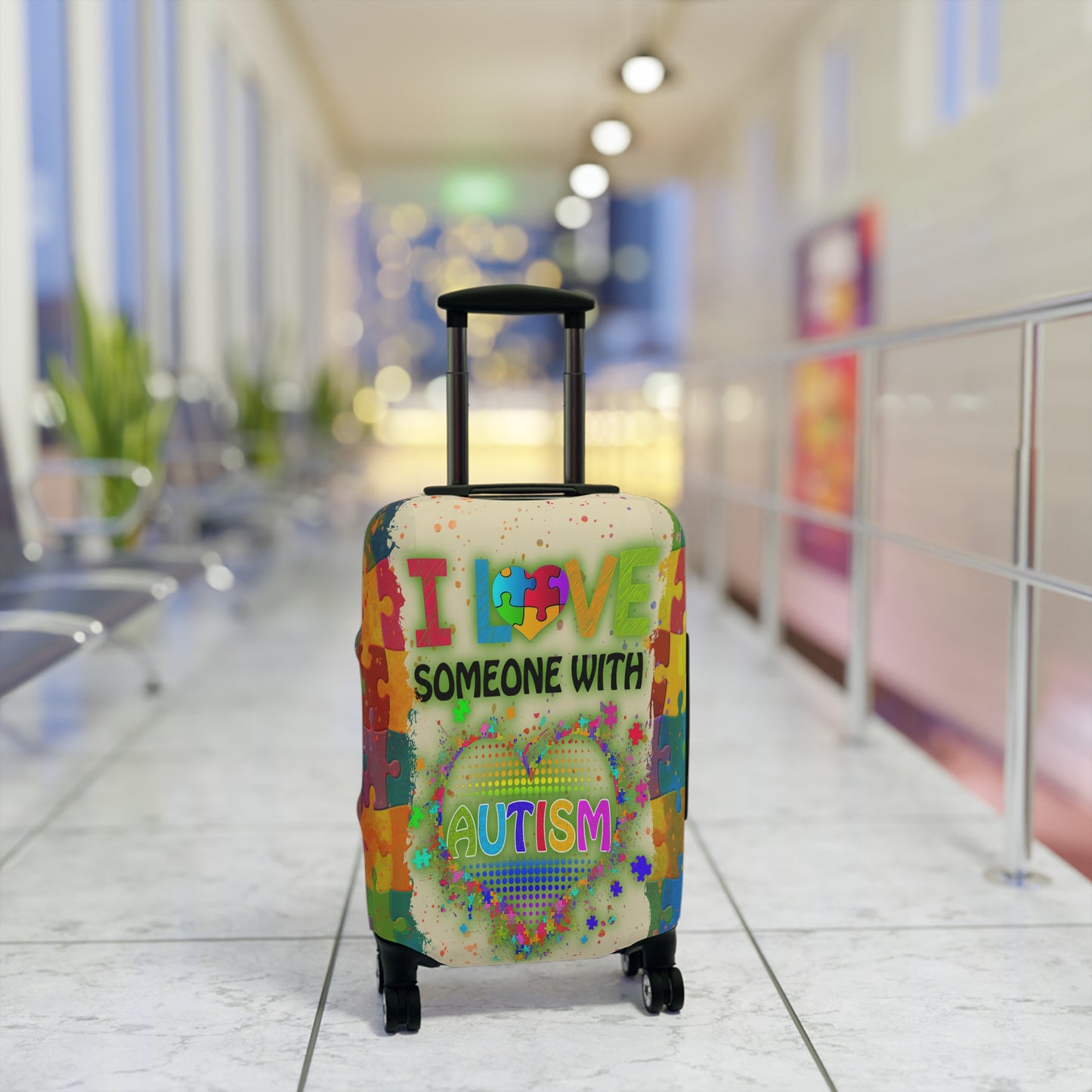 Luggage Cover, I Love someone with Autism, awd-1459b