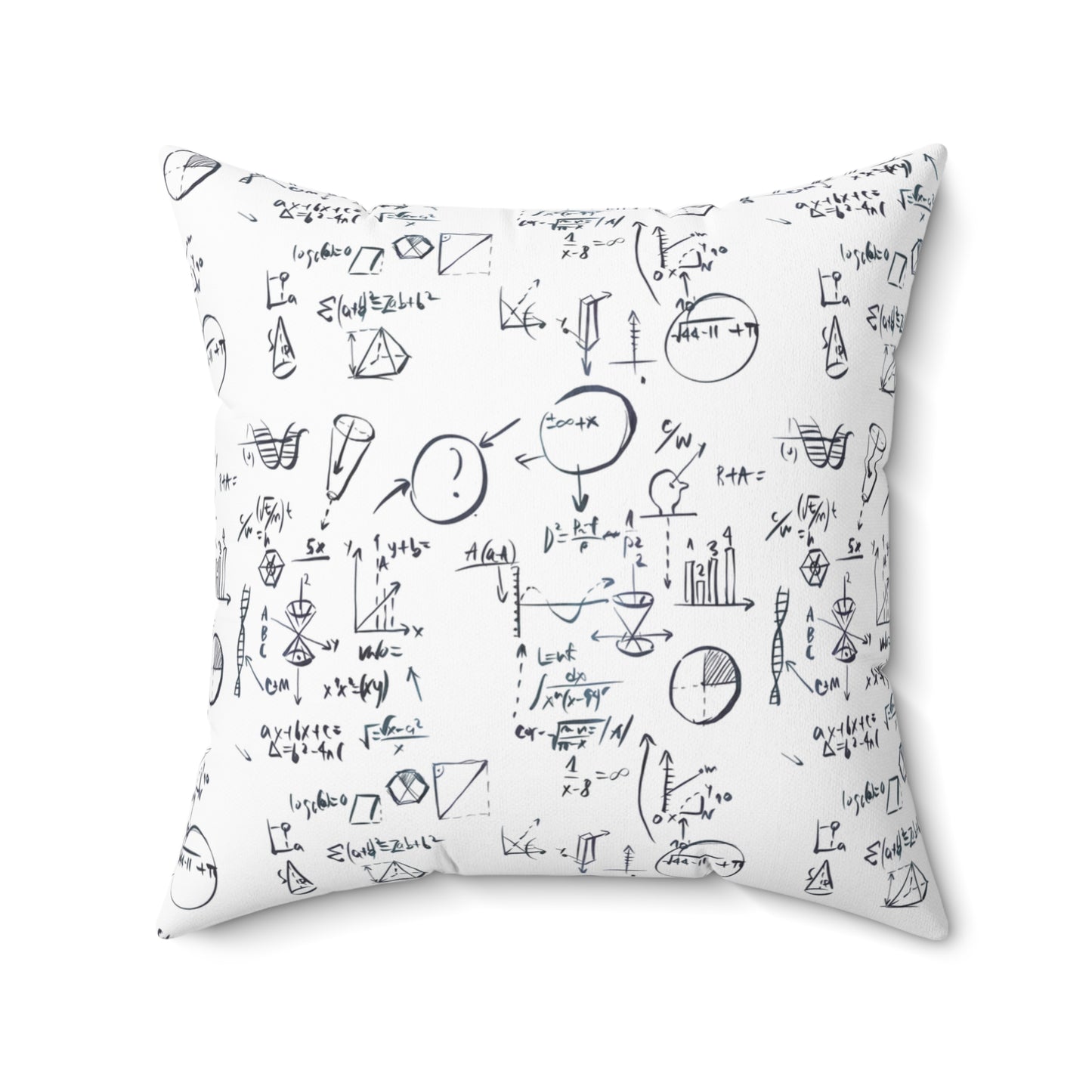 Spun Polyester Square Pillow, Scientific Cushion