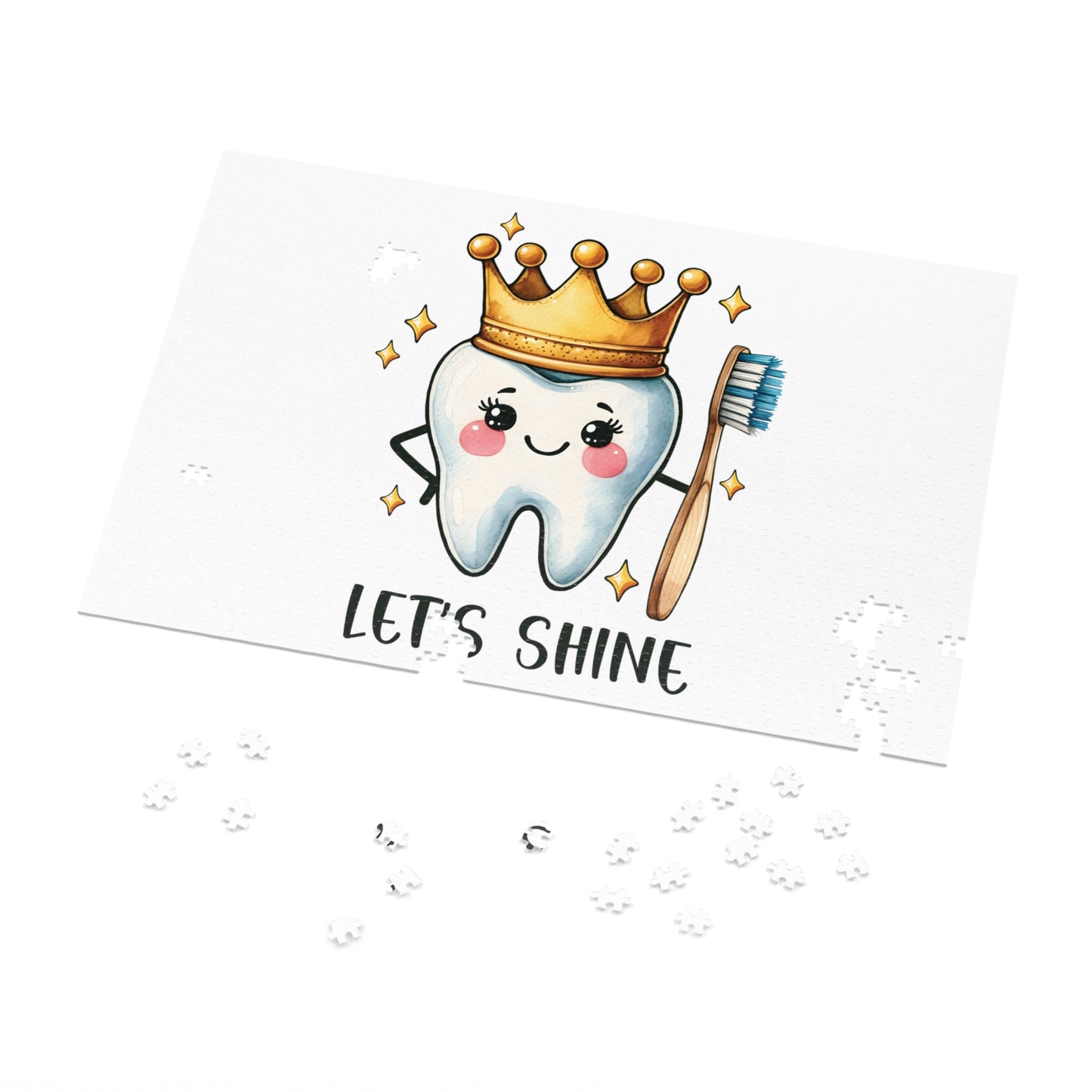 Jigsaw Puzzle, Dentist, Tooth, Let's Shine, Personalised/Non-Personalised (30, 110, 252, 500,1000-Piece)